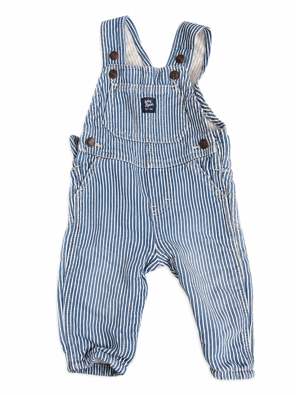 OshKosh B'gosh Blue & White Striped Baby Overalls